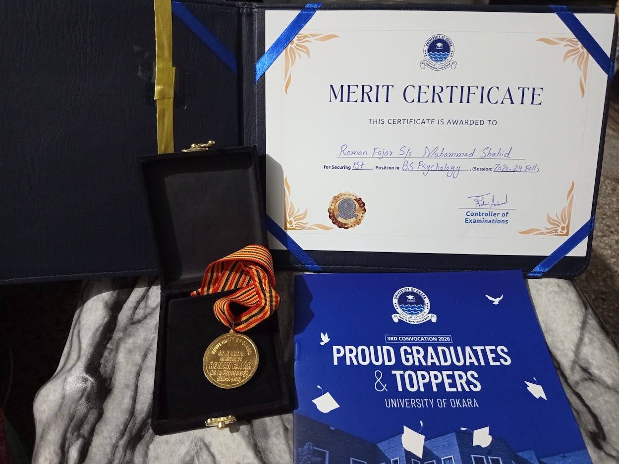 Certificate and Gold Medal
